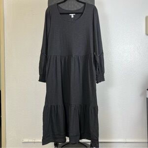 Canyon Retreat Women’s Black Long Sleeve Dress Size L